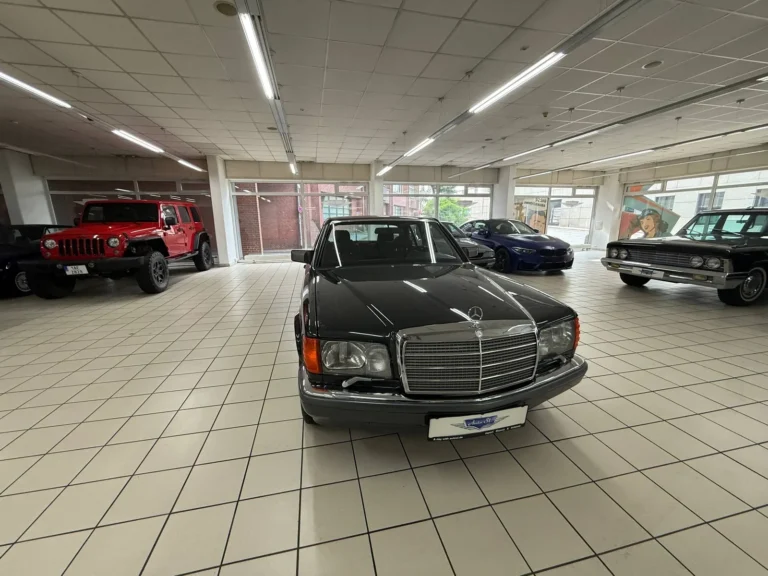 Mercedes SEL 560 — пример осмотра автомобиля в Германии Mercedes-Benz 560 SEL: передняя часть кузова, решётка и фары