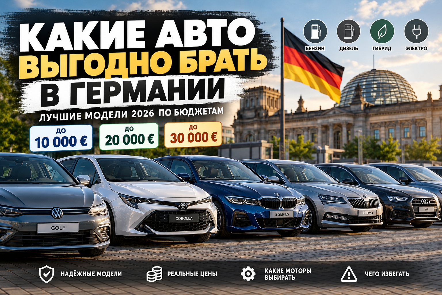 Какие авто выгодно покупать в Германии: лучшие модели 2026 по бюджетам